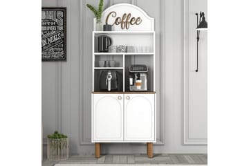 Kaffebarskåp Två Vit / Ek - Vit / Ek - Möbler - Matplats - Barmöbler - Bardisk