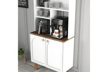 Kaffebarskåp Två Vit / Ek - Vit / Ek - Möbler - Matplats - Barmöbler - Bardisk