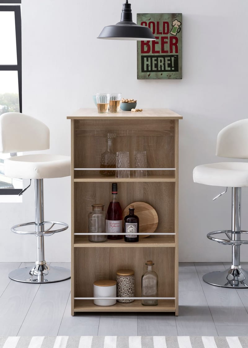 Norova Barbord 120 cm - Sonoma-ek/silver - Möbler - Matplats - Barmöbler - Barbord