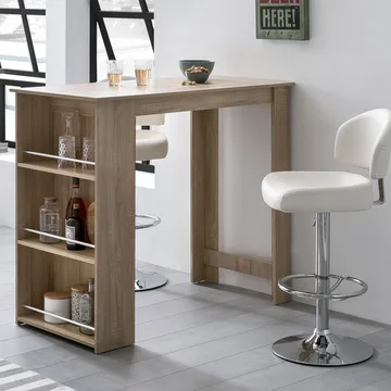 Norova Barbord 120 cm - Sonoma-ek/silver - Möbler - Matplats - Barmöbler - Barbord