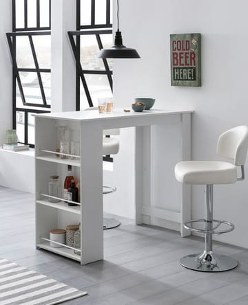 Norova Barbord 120 cm - Vit och silver - Möbler - Matplats - Barmöbler - Barbord