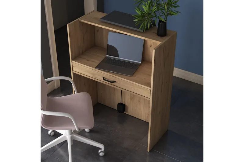 Receptionbord Valnöt / Antracit - Rödfärgat trä/Antracit - Möbler - Matplats - Barmöbler - Bardisk