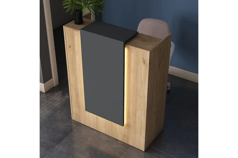 Receptionbord Valnöt / Antracit - Rödfärgat trä/Antracit - Möbler - Matplats - Barmöbler - Bardisk