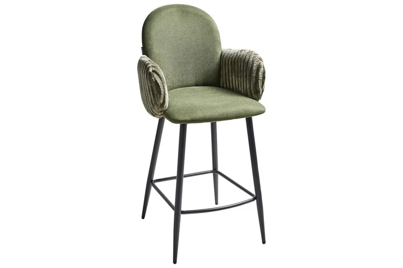 Set med 2 barstolar Amity - Grön, Svart - Möbler - Matplats - Barmöbler - Barstolar