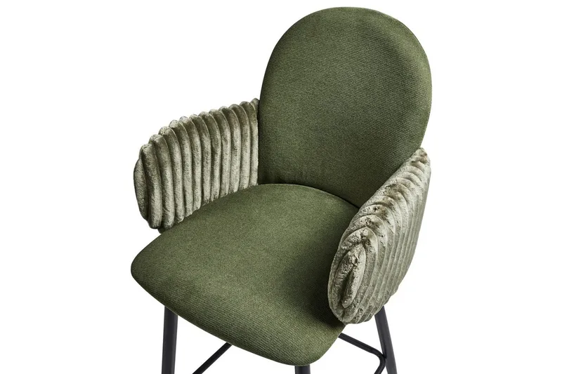 Set med 2 barstolar Amity - Grön, Svart - Möbler - Matplats - Barmöbler - Barstolar