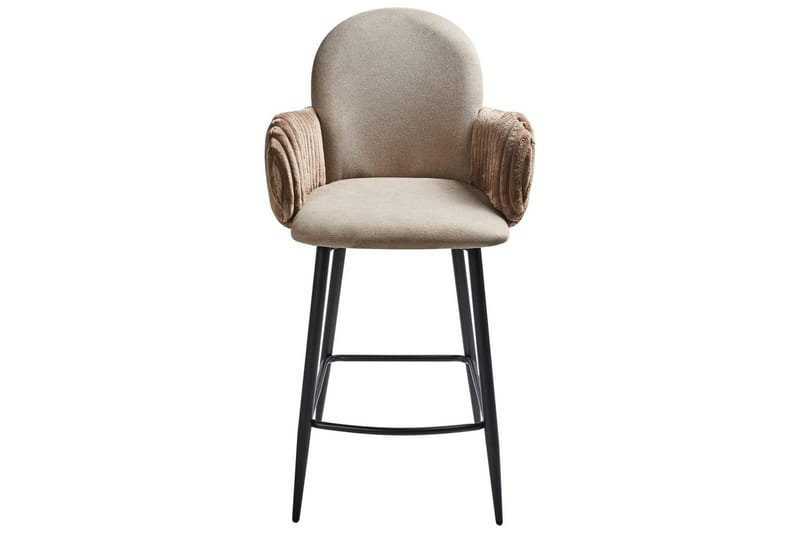 Set med 2 barstolar Amity - Taupe, svart, brun - Möbler - Matplats - Barmöbler - Barstolar