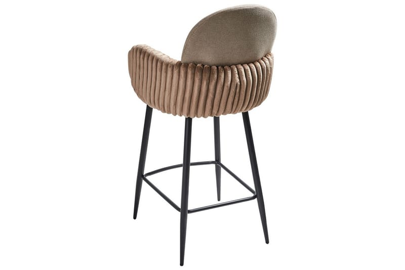 Set med 2 barstolar Amity - Taupe, svart, brun - Möbler - Matplats - Barmöbler - Barstolar