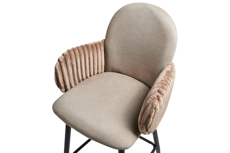 Set med 2 barstolar Amity - Taupe, svart, brun - Möbler - Matplats - Barmöbler - Barstolar