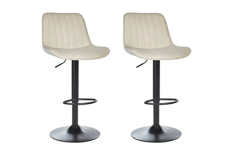 Svängbar stol Dubrovnik set om 2 Ljusbeige-Svart, Ljusbeige-Svart