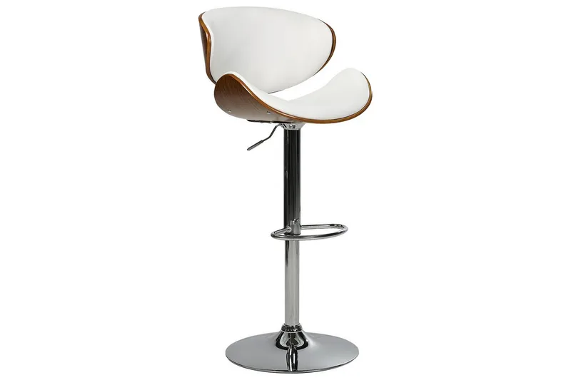 Svängbar stol Rotterdam set om 2 Vit-Mörkt Trä-Silver - Vit-Mörkt Trä-Silver - Möbler - Matplats - Barmöbler - Barstolar
