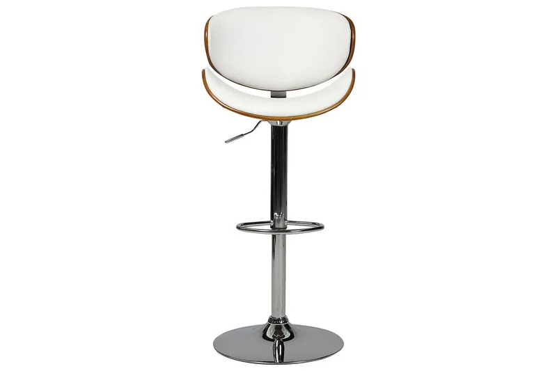 Svängbar stol Rotterdam set om 2 Vit-Mörkt Trä-Silver - Vit-Mörkt Trä-Silver - Möbler - Matplats - Barmöbler - Barstolar