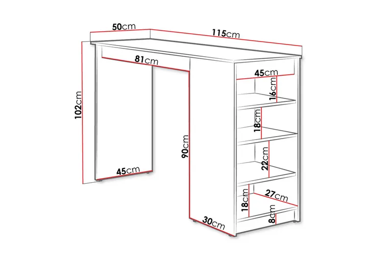 Torvik Barbord 50x115 cm - Beige - Möbler - Matplats - Barmöbler - Barbord