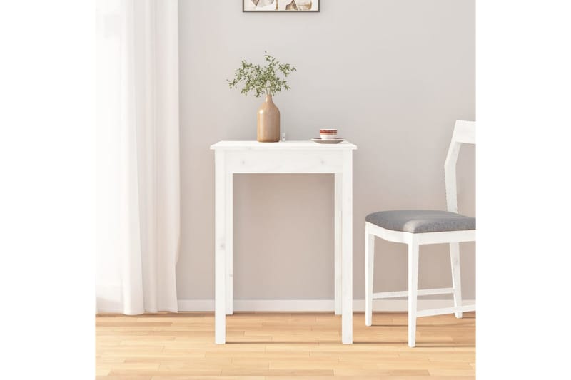 beBasic Matbord vit 55x55x75 cm massivt furuträ - Möbler - Matplats - Matbord & köksbord