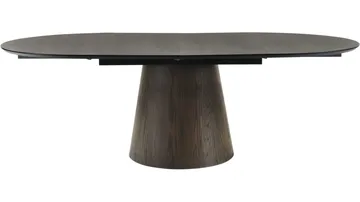 Belvik Matbord Förlängningsbar Rund 130 cm - Brun - Möbler - Matplats - Matbord & köksbord