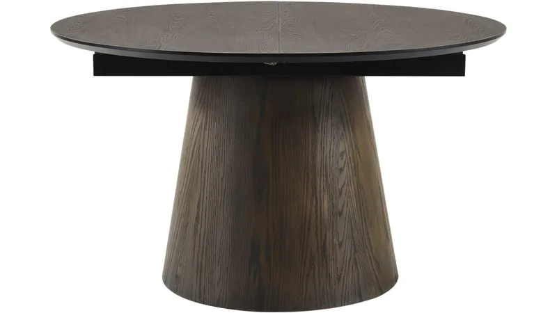 Belvik Matbord Förlängningsbar Rund 130 cm - Brun - Möbler - Matplats - Matbord & köksbord