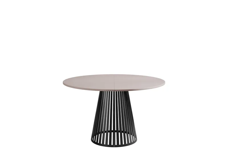 Beylen Matbord 100 cm Rund, Beige/Svart