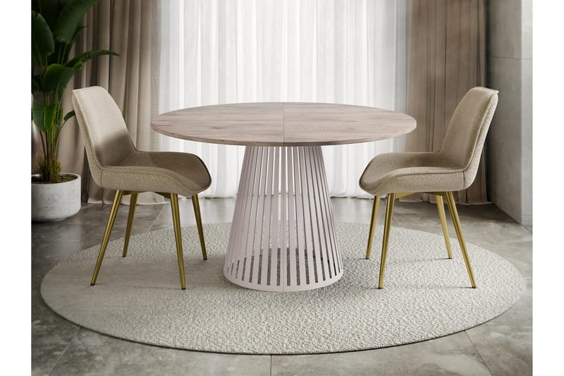 Beylen Matbord 100 cm Rund - Brun/Beige - Möbler - Matplats - Matbord & köksbord