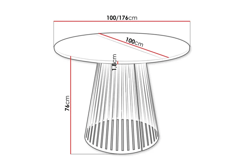 Beylen Matbord 100 cm Rund - Brun/Beige - Möbler - Matplats - Matbord & köksbord