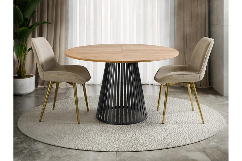 Beylen Matbord 120 cm Rund - Brun/Svart - Möbler - Matplats - Matbord & köksbord