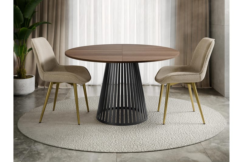 Beylen Matbord 120 cm Rund - Brun/Svart - Möbler - Matplats - Matbord & köksbord