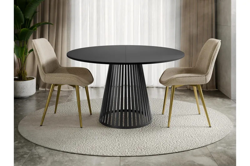 Beylen Matbord 120 cm Rund - Svart - Möbler - Matplats - Matbord & köksbord