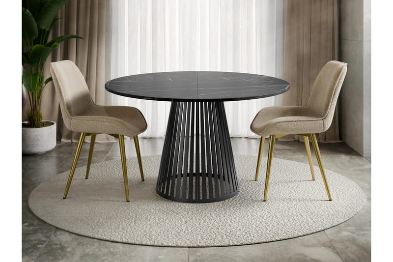 Beylen Matbord 120 cm Rund - Svart - Möbler - Matplats - Matbord & köksbord