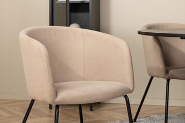 Bianca Matbord 110 cm Runt med 4 Berit Karmstol med Armstöd - Möbler - Matplats - Matgrupp & matbord med stolar
