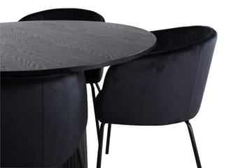 Bianca Matbord 110 cm Runt med 4 Berit Karmstol med Armstöd - Möbler - Matplats - Matgrupp & matbord med stolar