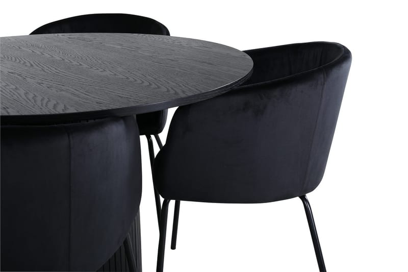 Bianca Matbord 110 cm Runt med 4 Berit Karmstol med Armstöd - Möbler - Matplats - Matgrupp & matbord med stolar