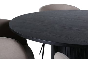 Bianca Matbord 110 cm Runt med 4 Berit Karmstol med Armstöd - Möbler - Matplats - Matgrupp & matbord med stolar