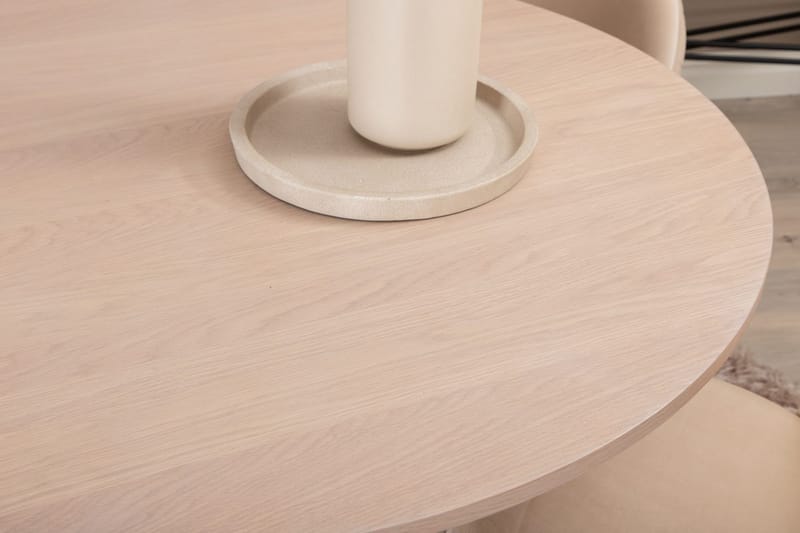 Bianca Matbord 110 cm Runt med 4 Velvet Stitches Matstol - Möbler - Matplats - Matgrupp & matbord med stolar