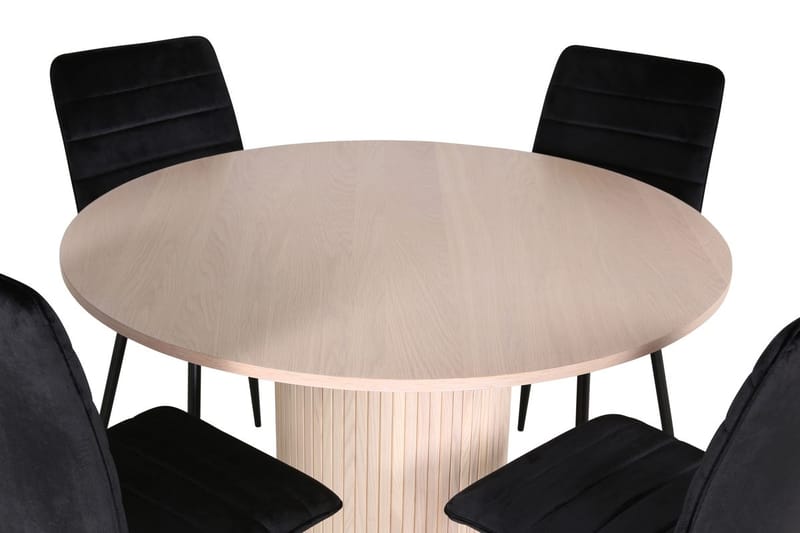 Bianca Matbord 110 cm Runt med 4 Windu Matstol - Möbler - Matplats - Matgrupp & matbord med stolar