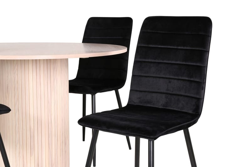 Bianca Matbord 110 cm Runt med 4 Windu Matstol - Möbler - Matplats - Matgrupp & matbord med stolar