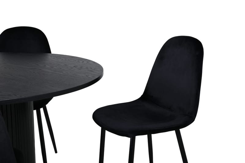 Bianca Matbord 110 cm Runt med 4 Polar Köksstol - Möbler - Matplats - Matgrupp & matbord med stolar