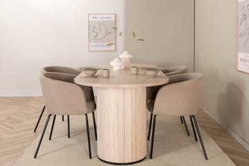 Vit - Beige, valnöt, svart
