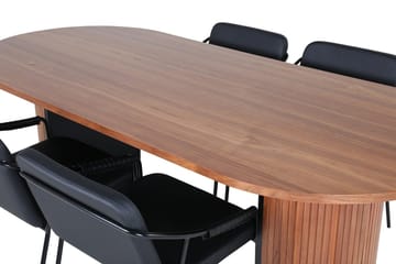 Bianca Matbord 200 cm Ovalt med 4 Tvista Barstol - Möbler - Matplats - Matgrupp & matbord med stolar