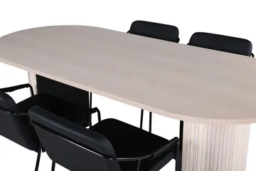 Bianca Matbord 200 cm Ovalt med 4 Tvista Barstol - Möbler - Matplats - Matgrupp & matbord med stolar