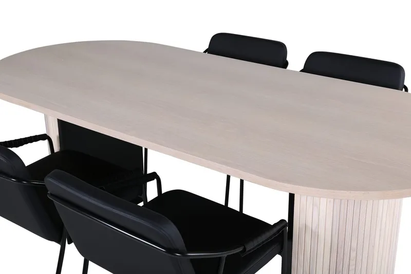 Bianca Matbord 200 cm Ovalt med 4 Tvista Barstol - Möbler - Matplats - Matgrupp & matbord med stolar