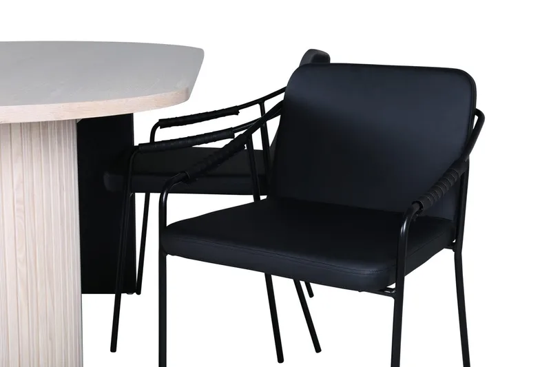 Bianca Matbord 200 cm Ovalt med 4 Tvista Barstol - Möbler - Matplats - Matgrupp & matbord med stolar