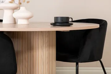 Bianca Matgrupp 110 cm Rund med 4 Berit stolar - Svart - Möbler - Matplats - Matgrupp & matbord med stolar
