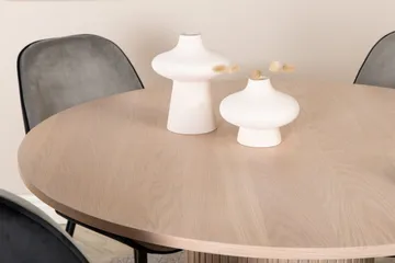 Bianca Matgrupp 110 cm Rund med 4 Emma stolar - Svart - Möbler - Matplats - Matgrupp & matbord med stolar