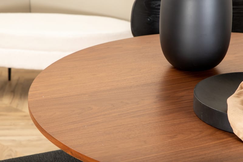 Bianca Matgrupp 110 cm Rund med 4 Polly stolar - Svart - Möbler - Matplats - Matgrupp & matbord med stolar