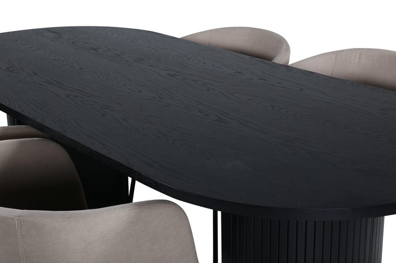 Bianca Matgrupp 200 cm Oval med 4 Berit stolar - Beige - Möbler - Matplats - Matgrupp & matbord med stolar