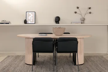 Bianca Matgrupp 200 cm Oval med 4 Tvista stolar - Svart - Möbler - Matplats - Matgrupp & matbord med stolar