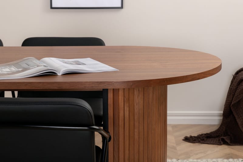 Bianca Matgrupp 200 cm Oval med 4 Tvista stolar - Svart - Möbler - Matplats - Matgrupp & matbord med stolar