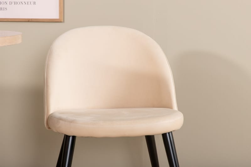 Bianca Matgrupp 200 cm Oval med 4 Velvet stolar - Beige - Möbler - Matplats - Matgrupp & matbord med stolar