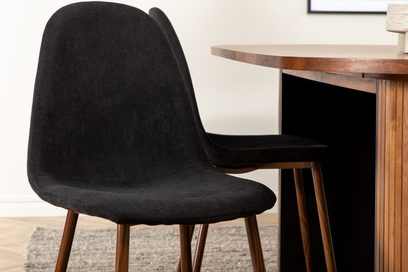 Bianca Matgrupp 200 cm Oval med 6 Polar stolar - Svart - Möbler - Matplats - Matgrupp & matbord med stolar