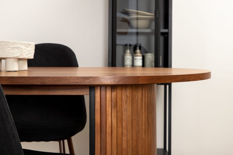 Bianca Matgrupp 200 cm Oval med 6 Polar stolar - Svart - Möbler - Matplats - Matgrupp & matbord med stolar