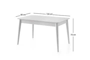 Bingdi Matbord 130 cm Rektangulär - Vit - Möbler - Matplats - Matbord & köksbord