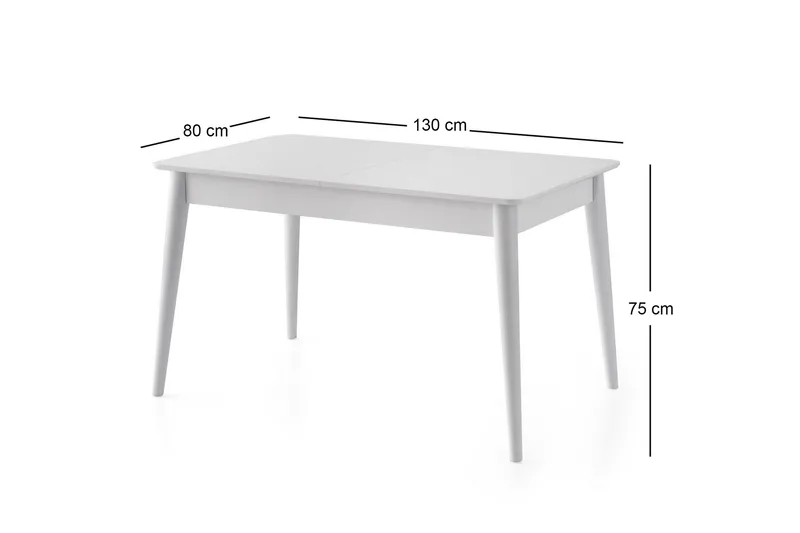 Bingdi Matbord 130 cm Rektangulär - Vit - Möbler - Matplats - Matbord & köksbord